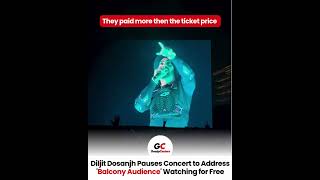 Diljit Dosanjh Pauses Concert to Address Balcony Audience Watching for Free DiljitDosanjh [upl. by Nesto]