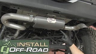 Jeep Wrangler JK aFe AxleBack System 212quot Scorpion Aluminized Steel 20072018 Installation [upl. by Secnirp]