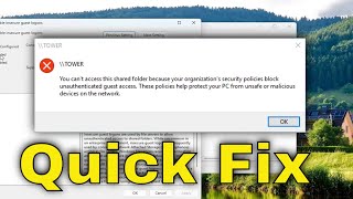 Your Organization’s Security Policies Block Unauthenticated Guest Access FIX [upl. by Rovner]