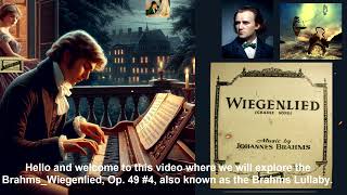 BRAHMS Johannes Wiegenlied Op 49 No 4 in F Major bass clef and piano [upl. by Oiznun]