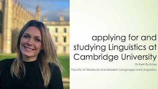 Applying For amp Studying Linguistics at Cambridge [upl. by Gable]