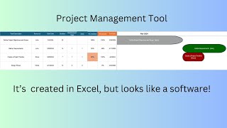 Create a Project Management tool in Excel [upl. by Feeney883]