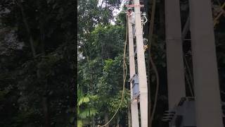 My Lineman Life electrician Lineman work reelstrending electrical shorts feed shortsfeed [upl. by Ahsenar480]