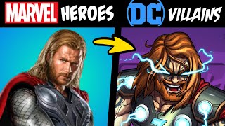 What if MARVEL SUPERHEROES Were DC VILLAINS Stories amp Speedpaint [upl. by Arratal372]