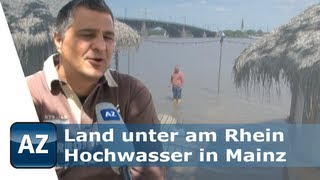 Land unter am Rhein  Hochwasser in Mainz [upl. by Engel]