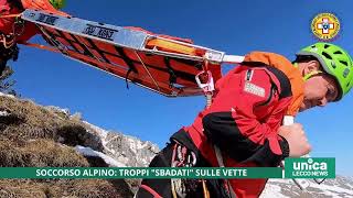 Soccorso alpino troppi sbadati in vetta [upl. by Ahseekan]