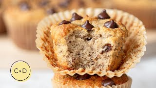 ALMOND FLOUR BANANA MUFFINS  easy healthy recipe [upl. by Winifred133]