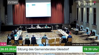 Sitzung des Gemeinderates Gleisdorf 26032024 [upl. by Sihunn]