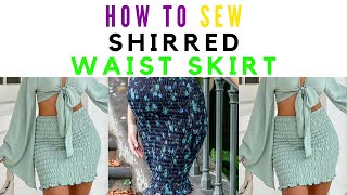 How To Make A Shirred Waist Skirt StepByStep Guide Tutorial [upl. by Hesler]