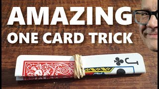 Do AMAZING MAGIC trick with only ONE CARD Awesome Secret Revealed [upl. by Zilber]