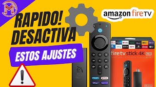 😱⚠️RAPIDO EN LOS AMAZON FIRE TV STICK DESBES DESACTIVAR ESTAS CONFIGURACIONES YA MISMO✅ 2023 [upl. by Fianna]