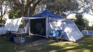 OZtrail Deluxe 3m Gazebo with 2 x Portico Tents [upl. by Netsryk]