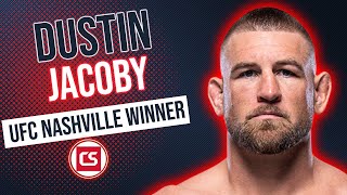 Dustin Jacoby recaps 1st round TKO victory over Kennedy Nzechukwu [upl. by Tomkiel]