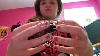 Asmr paper clip nails really good triggers [upl. by Rebba134]