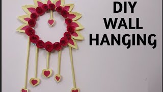 Easy Paper Wall Hanging  Diy  Wall Hanging  Paper Craft For Home Decoration [upl. by Ttekcirc]