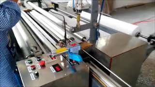 Gauze Bandage Rolling amp Rewinding Machine with Rolling Paper [upl. by Novihs]