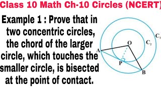 Ch10 NCERT Example 1 class 10  Circle  NCERT Mathematics [upl. by Schwerin489]