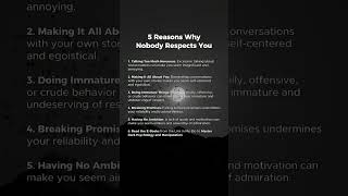 5 resos why nobody respects youmanipulation psychology [upl. by Leandre]