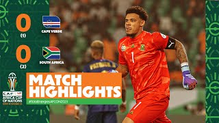 HIGHLIGHTS  Cape Verde 🆚 South Africa  TotalEnergiesAFCON2023  Quarter Finals [upl. by Nilorac]