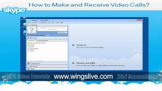 How to make and receive video call In Skype  Wingslive  Skype Video Tutorial [upl. by Aimee502]