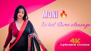 MONI in the hot Saree navel show 🔥 UpScaled version [upl. by Napier]