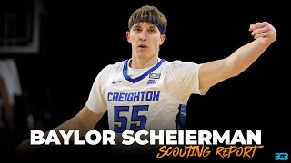 Baylor Scheierman scouting report  Is the veteran shooter a first rounder  2024 NBA Draft [upl. by Fernald96]