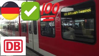 🇩🇪 🚊 Düsseldorf Hauptbahnhof  DB Sbahn S11 D Flugh Terminal 02083 [upl. by Low]