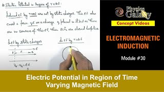 Class 12 Physics  30 Electric Potential in Region of Time Varying Magnetic Field  For JEE amp NEET [upl. by Mosenthal968]