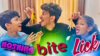 LICK BITE OR NOTHING ഇതൊരു മ്യാരക challenge minshasworld [upl. by Baalman]