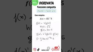 DERIVATE derivata di funzione composta maths algebra school exam study education matematika [upl. by Swamy622]