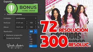 🔴TAMAÑO Y RESOLUCIÓN PARA EXPORTAR en CorelDRAW 🚀Explicación [upl. by Sybille]