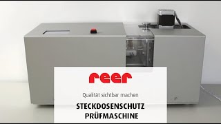 reer  STECKDOSENSCHUTZ PRÜFMASCHINE  zum Drehen [upl. by Marie-Jeanne]