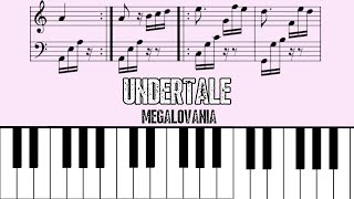 UNDERTALE  MEGALOVANIA  Piano Tutorial with Sheet Music [upl. by Krenek366]