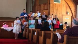 Wayland Mennonite Church Chorus sings quotHe Lives I Serve a Risen Saviorquot [upl. by Wonacott863]