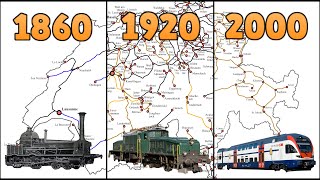 Die Entwicklung des Eisenbahnnetzes in der Schweiz [upl. by Tod]