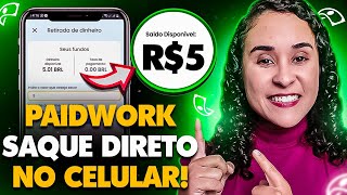 PAIDWORK PAGOU Aprenda como sacar do aplicativo e receber no Pix SIMPLES E RÁPIDO [upl. by Kingsley78]