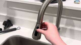 FORIOUS Kitchen Faucets Brushed Nickel Kitchen Faucet with Pull Down Sprayer Review [upl. by Allx225]