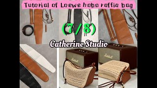 🍊（78）🍊 Tutorial of Loewe hobo raffia crochet bag ✨🦋🧶crochet tutorials crochetbag raffia loewe [upl. by Pamella]