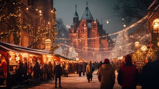 Krakow Poland Christmas market walking tour 4K [upl. by Ellimak]