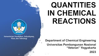 Quantities in Chemical Reactions [upl. by Sherfield]