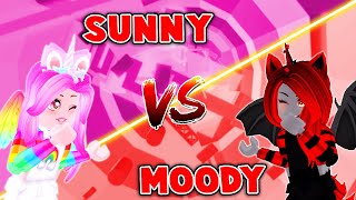 TWINS SUNNY VS MOODY Tower Of Hell Roblox [upl. by Aiselad]