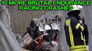 10 More BRUTAL Endurance Racing Crashes [upl. by Ahteral811]