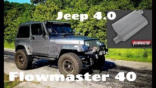 1993 Jeep Wrangler YJ 40 Flowmaster 40 series exhaust [upl. by Nahaj]