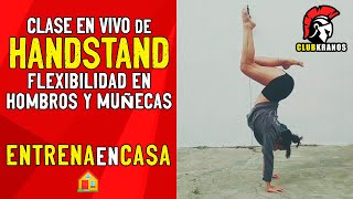 Clase de HANDSTAND 👊🏻 Rutina de ejercicios de Flexibilidad en hombros y muñecas  Entrena en casa 🏠 [upl. by Janice]