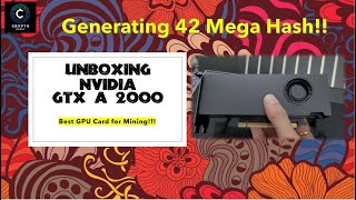 A2000 Mining Generating 4243 MegaHash Most affordable GPU for Mining ETH  Best ROI  Unbox video [upl. by Asylla]