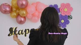 Cómo hacer una guirnalda fácil con globos para 50 años🎊 [upl. by Neved996]