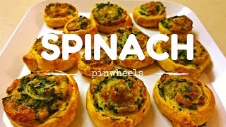 How to make Spinach Pinwheels from Puff Pastry Sheets Spinach Swirls [upl. by Iover277]