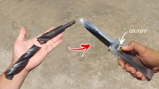 I Turn Drill Bit Into OTF Knife [upl. by Lester]