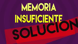 Solucionar error Memoria Insuficiente  WINDOWS 10 [upl. by Edlyn]