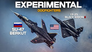 Experimental Advanced Dogfighters  Su47 Berkut Vs YF23  Digital Combat Simulator  DCS [upl. by Ebner]